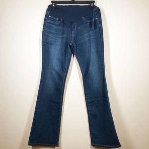 Indigo Blue Maternity Full Belly Panel Bootcut Jeans - Medium